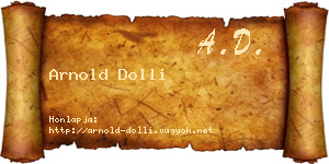 Arnold Dolli névjegykártya